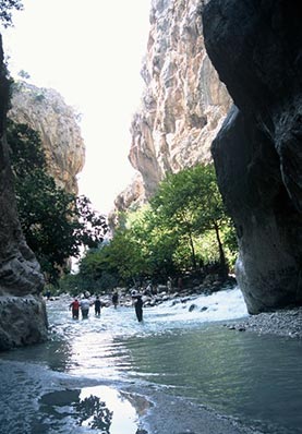 Saklikent gorge on guided walking holiday